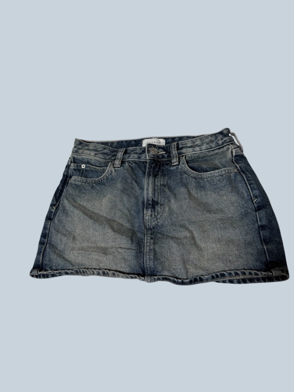Girls Bella Mid Rise Washed Denim Mini Skirt 23